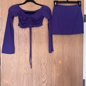 SHEIN Purple Skirt Set